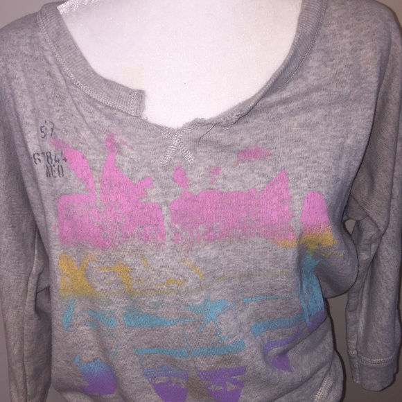 American Eagle Gray Surf Sweatshirt, Small - Picture 2 of 5